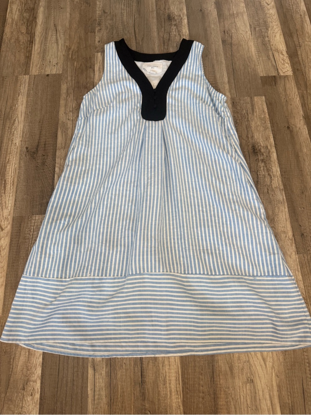 Tuckernuck Blue & White Striped Sleeveless Dres